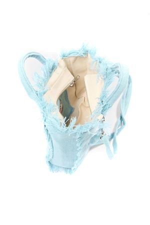 Borsa Vanity Mini in lino celeste SAINT BARTH KIDS | VAMI00800555L